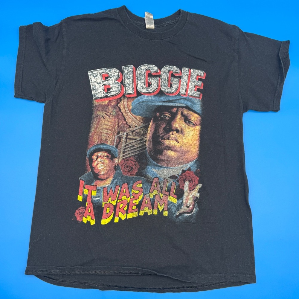 Biggie Smalls Notorious BIG IT WAS ALL A DREAM T Shirt Size XL Black